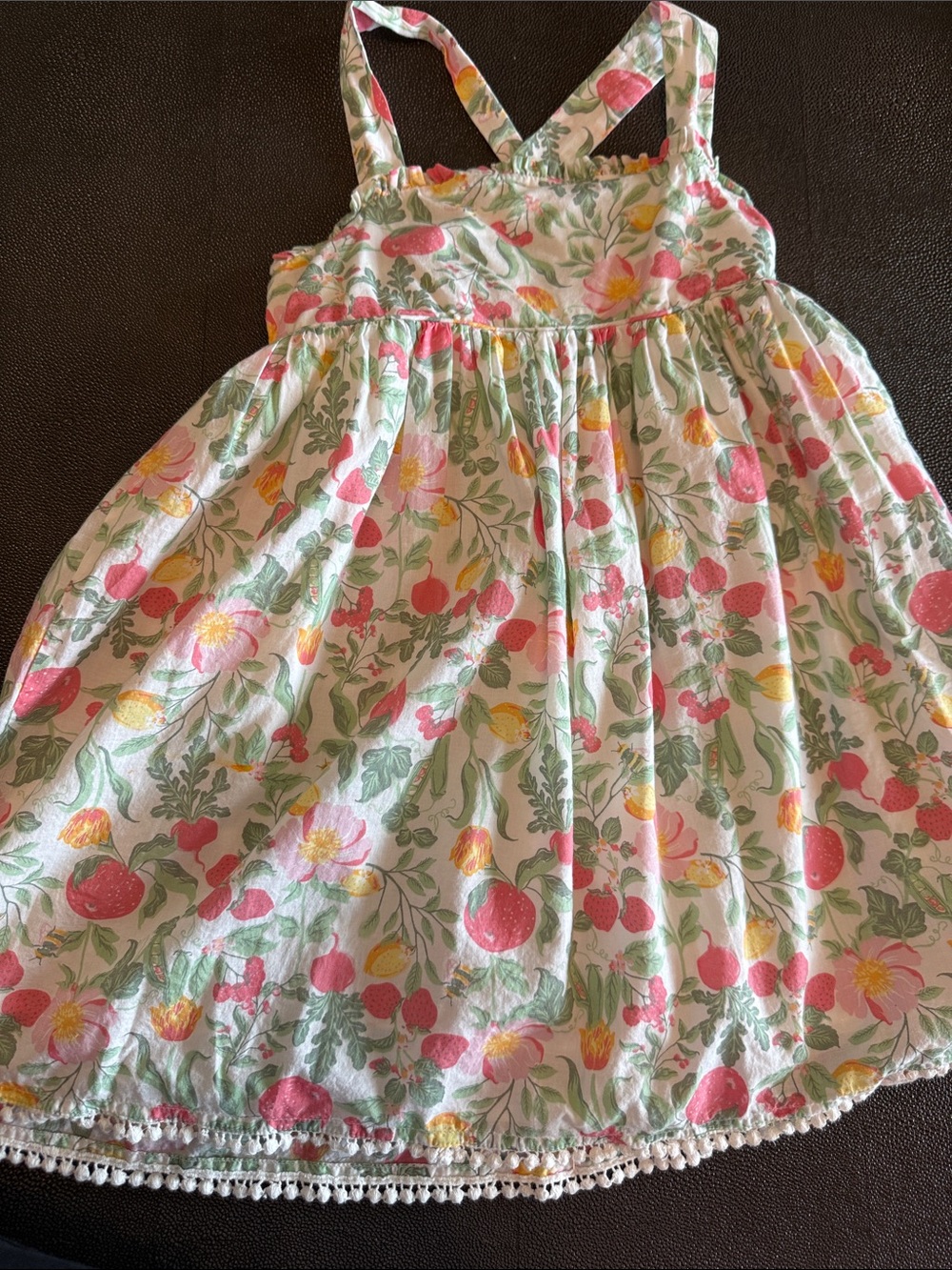 Sigrid Olsen Kids Girls White Floral Garden Print Sundress size 7